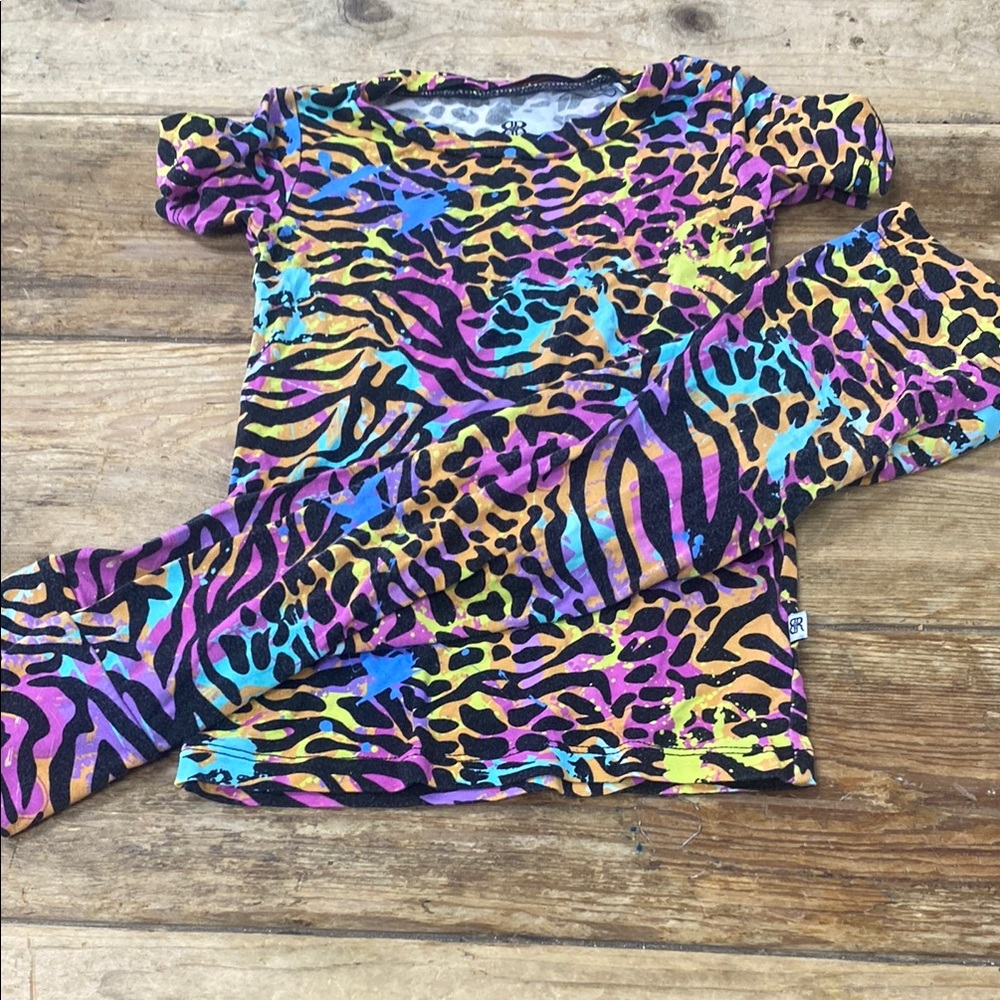 Colorful Animal Print Kids Pajamas